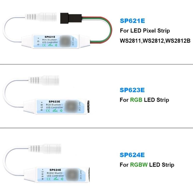RGB RGBW LED Strip Controller SP623E SP624E SP621E Bluetooth-compatible ...