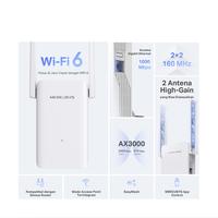 Gambar TP Link | Mercusys ME80X AX3000 Wi-Fi 6 Range Extender |  up to 3000 Mbps - ME80X dari TP-Link Indonesia Kab. Tangerang 3 Tokopedia
