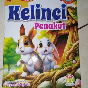 Paket 6 PCS Buku Cerita Binatang Bergambar Full Colour (Kucing dan Tikus, ibu sapi yg jujur, kelinci dan ayam, lebah dan semut kelinci penakut, bebek dan burung hantu)