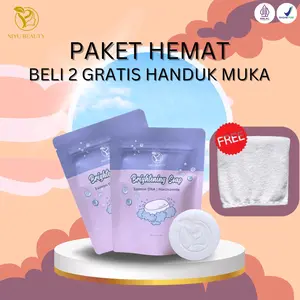 (KHUSUS LIVE) PAKET HEMAT GRATIS HANDUK NIYU BRIGHTENING SOAP