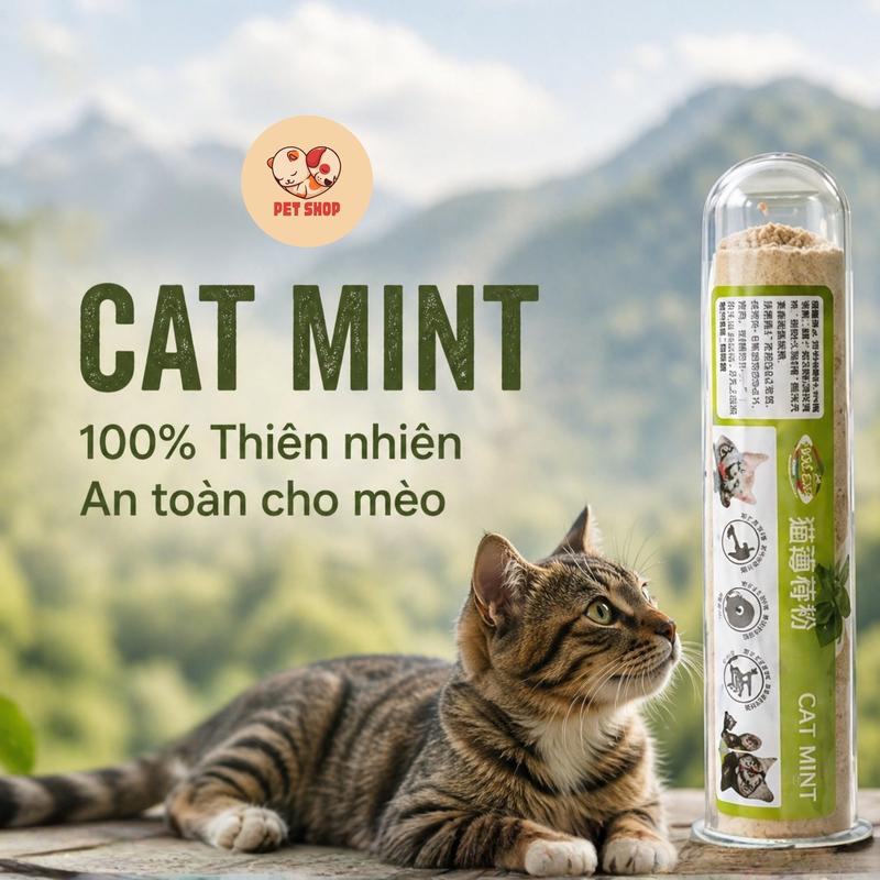 [Ưu Đãi Hàng Mới Về] Cỏ Mèo Cat Mint - Kích Thích Bản Năng, Ngửa Búi Lông & Hỗ Trợ Tiêu Hóa