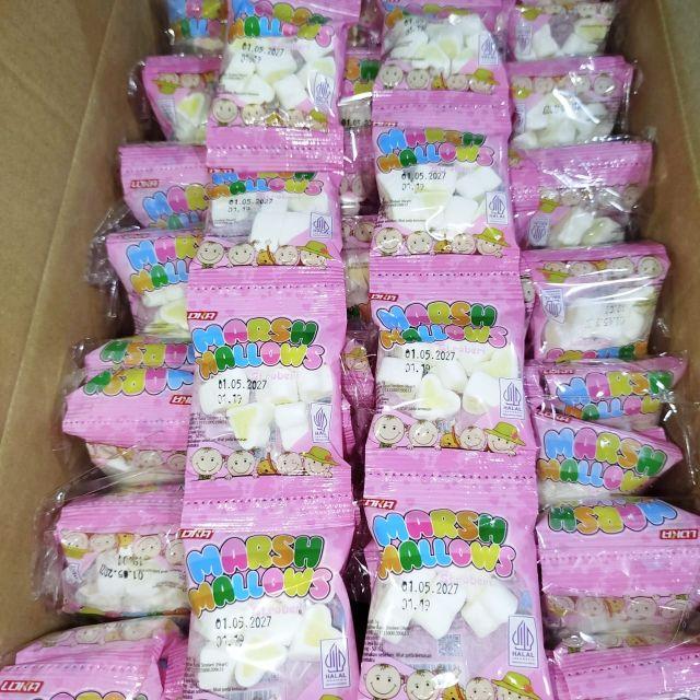 [Paket 40pcs] Marshmallow Love Snack Makanan