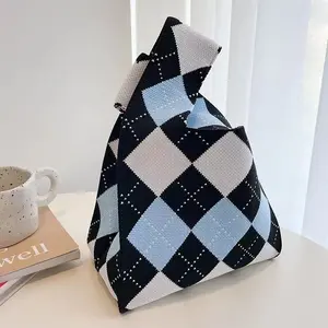 Tas Tote Wanita Bahan rajut Motif karakter Lucu unik kece Tote Bag Wanita import Karakter premium