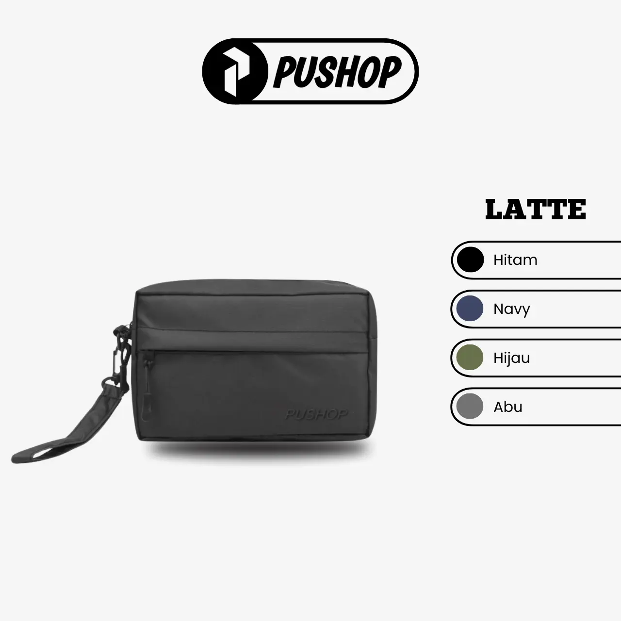Pushop Authentic - Tas Pria 2 in 1 Handbag dan Clutchbag Waterproof Latte