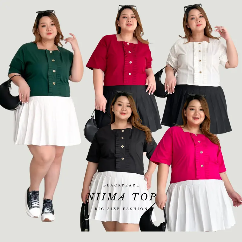 NIIMA Big Size Top | Atasan Crop Top Jumbo Emerald 2024 0