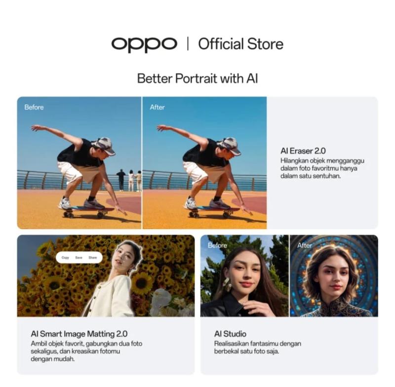 COD OPPO Reno 12 5G RAM 12/256 Warna Silver, Pink, Brown FREE GIFT OPPO Care RENO 6