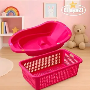 Promo Paket Hemat Bak Mandi Bayi + Keranjang Popok Bak Mandi Bayi Bak Bayi Baby Bathub