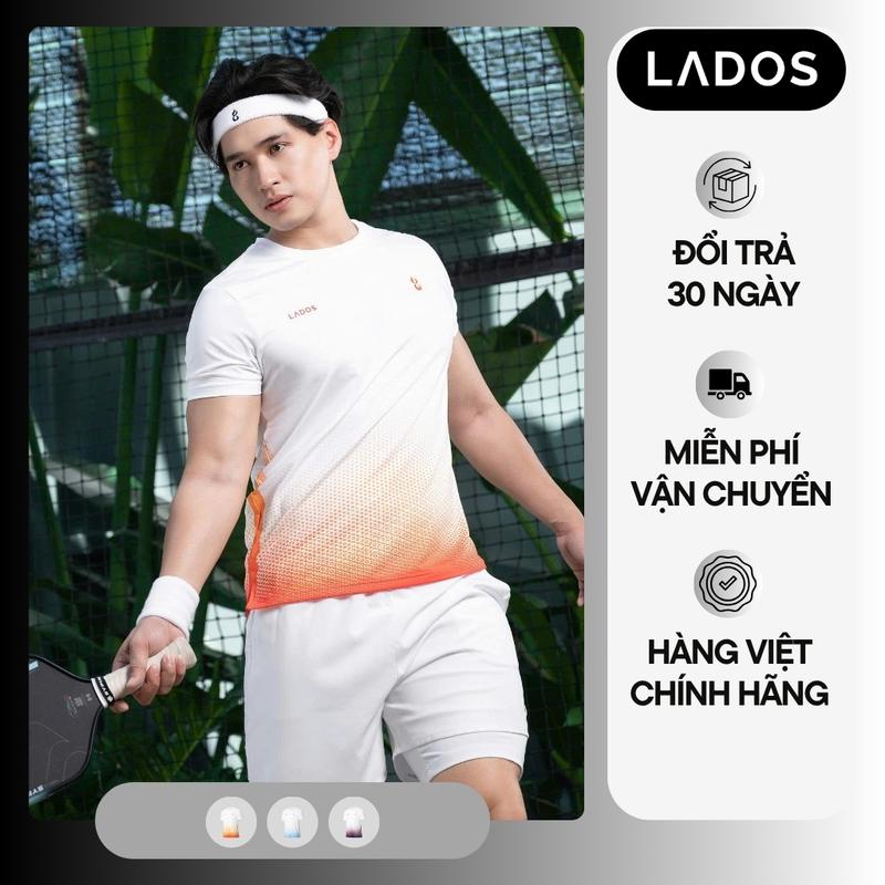 Áo Thun Thể Thao AIR-DOT LADOS - 9258 Cổ Tròn Thun Mè Cao Cấp Thoáng Mát Thấm Hút Mồ Hôi Co Giãn 4 Chiều
