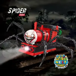 MAINAN ANAK SPIDER MONSTER TRAIN LABA LABA BUMP AND GO LAMPU CHOO CHOO CHARLES TRAIN KERETA ZR210