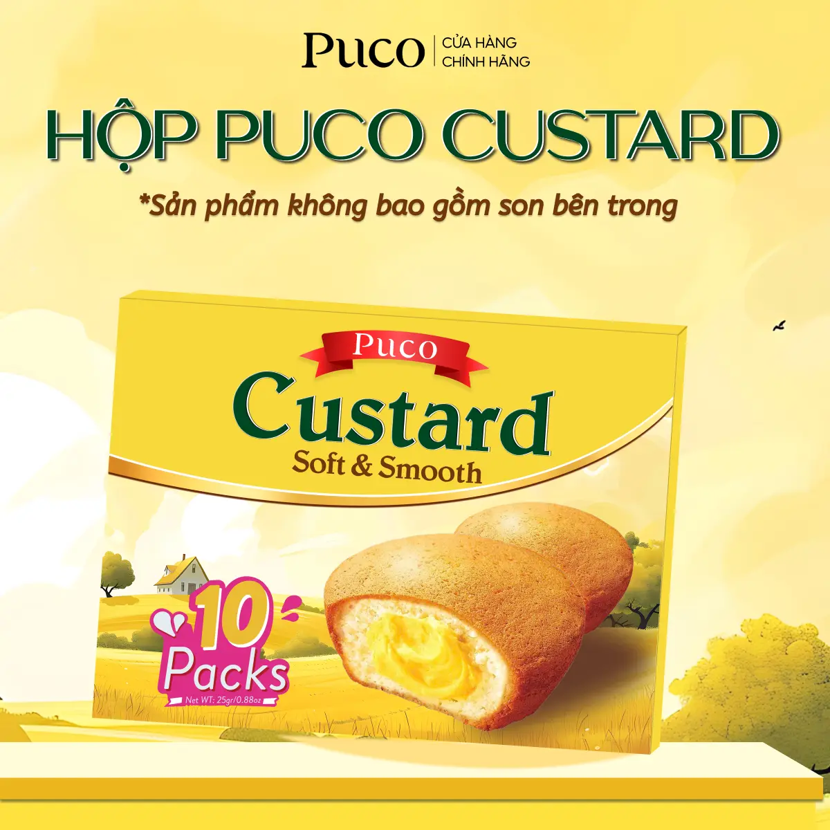 Hộp Puco Custard Phiên Bản Giới Hạn - QUÀ TẶNG KHÔNG BÁN