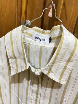 Product Review of Wispie Girl Boss Fitted Shirt | Kemeja kerja wanita fit garis stripe karet Lembut pink hijau biru from l**f 1