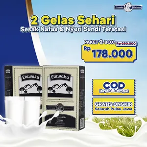 2 BOX SUSU kambing etawaKU PLATINUM 200 GRAM bubuk etawa Minuman Serbuk Bahan Dairy Milk