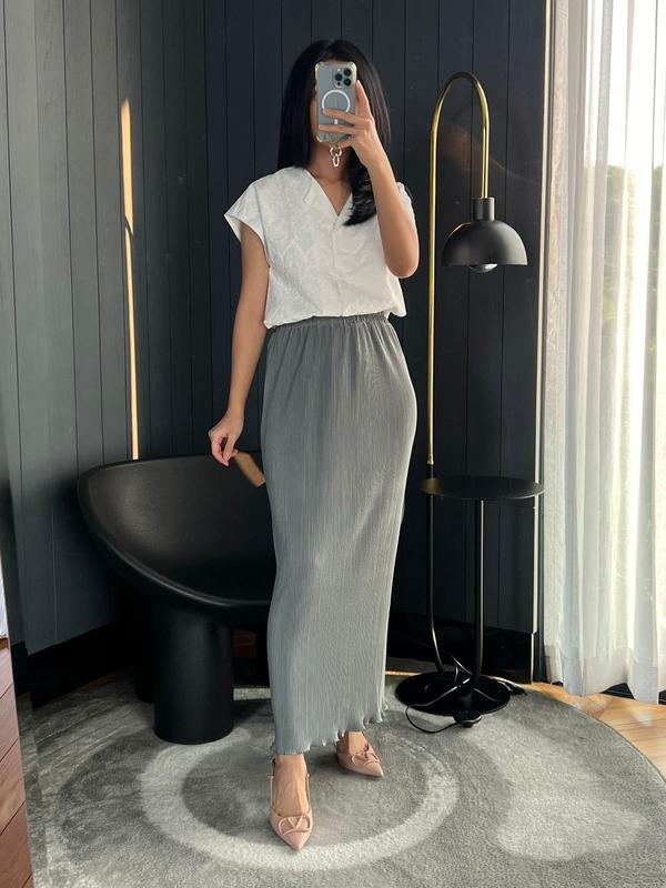 Rok Plisket Span Wavy / Rok Plisket Hyget Premium / Rok Plisket Panjang 2