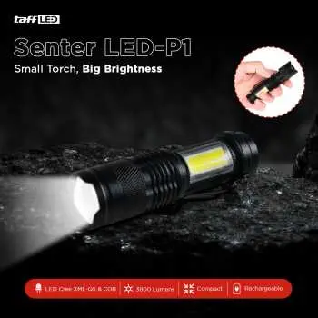 TaffLED Senter LED CREE XML-Q5 COB Waterproof IP54 3800 Lumens - P1