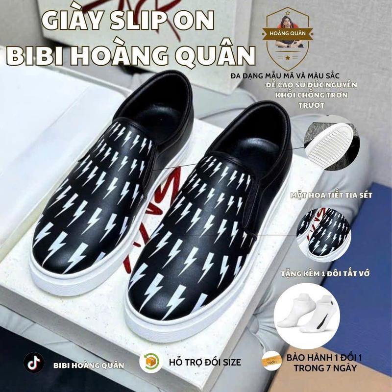 TẶNG KÈM TẤT Giày Slipon Tia Sét HOT Shoes