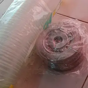 Tutup datar bening butek gelas plastik pop ice juice cup ukuran 10oz,12oz,14oz,16oz