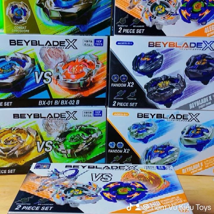  Bộ đôi Beyblade X chiến đấu có kèm 2 bệ phóng quay  đồ chơi tuổi thơ 