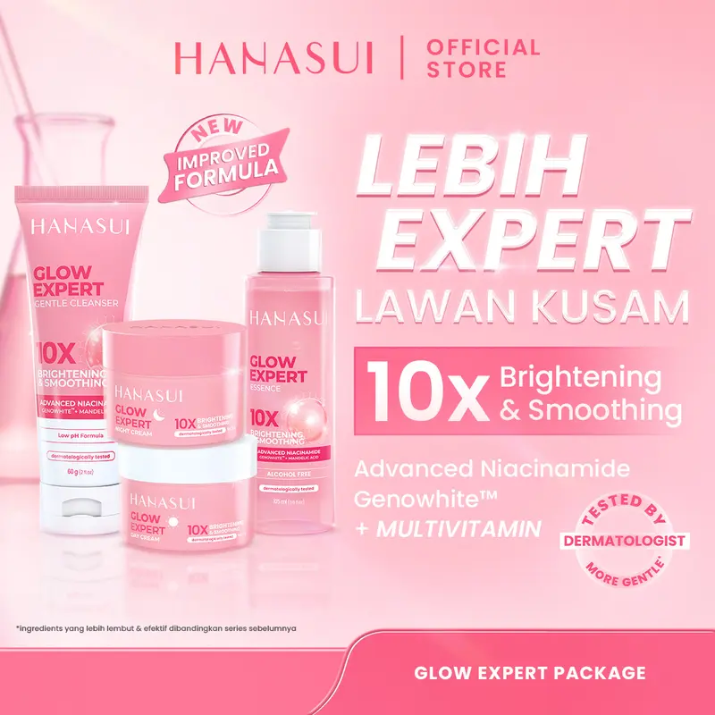 【SPECIAL PACKAGE】Double Expert, Glow Better Set 4 pcs + Power Bright Expert Serum - Real 10% Advance Nianicinamide Mencerahkan Wajah Membantu menenangkan kulit New Improved Formula 1