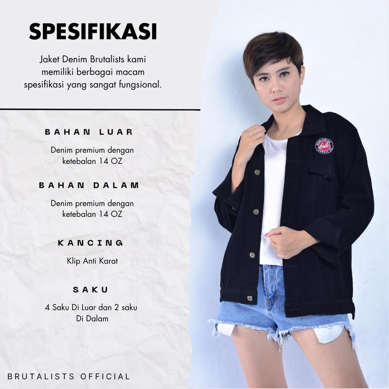 Jaket Jeans Pria Denim Jacket Distro Full Printing Motif Polos 7