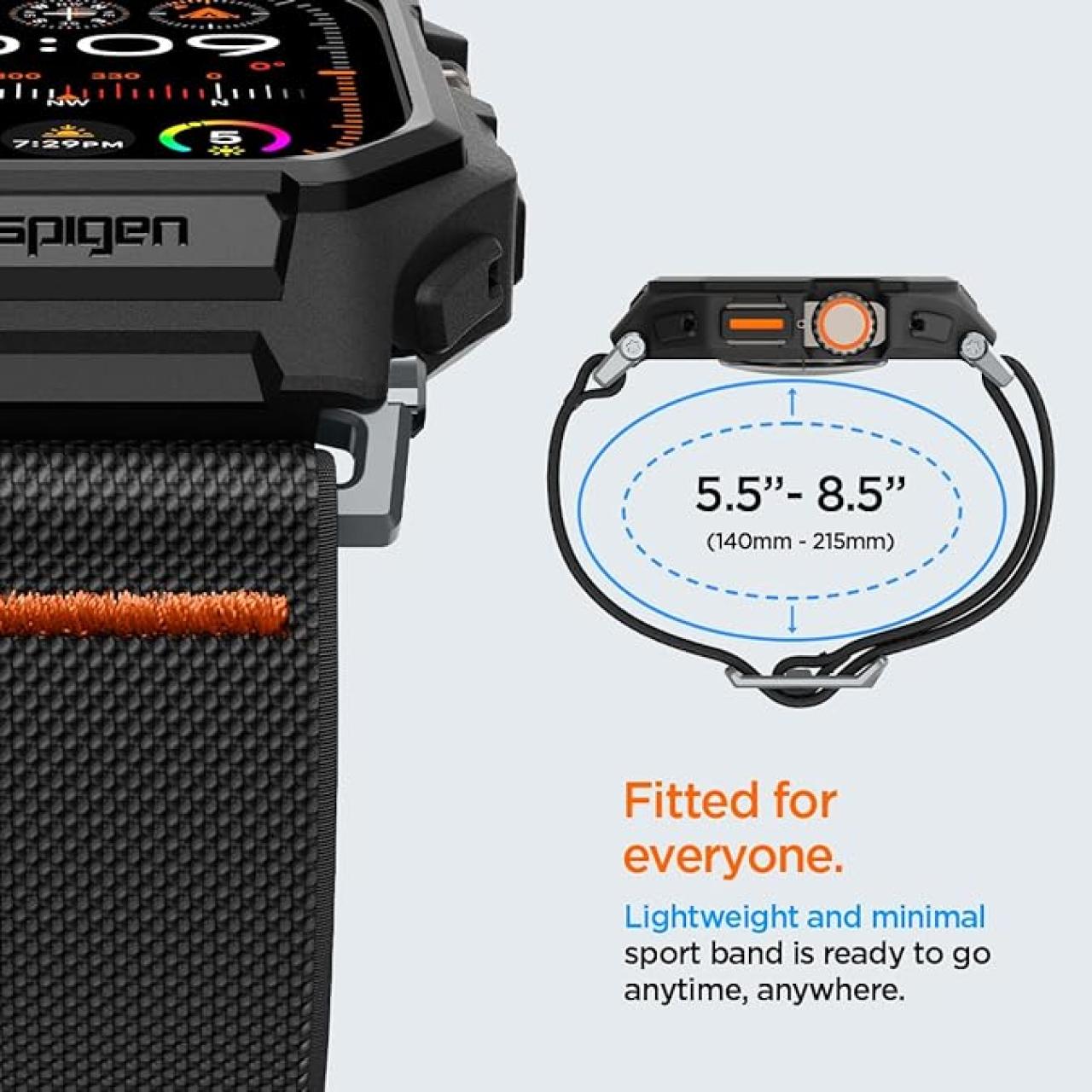 Spigen Apple Watch Series Ultra 2 / 1 (49mm) Case Lite Fit Pro - Matte Black ACS07104-1