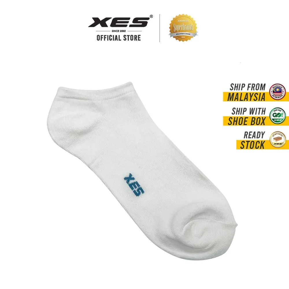 XES Ankle Basic Plain Socks SOCK-MKOL01 (White, Black)