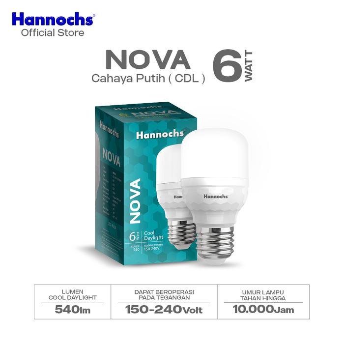 Gambar Hannochs Lampu LED Nova 6 Watt Cahaya Putih dari Hannochs Official Kab. Tangerang Tokopedia