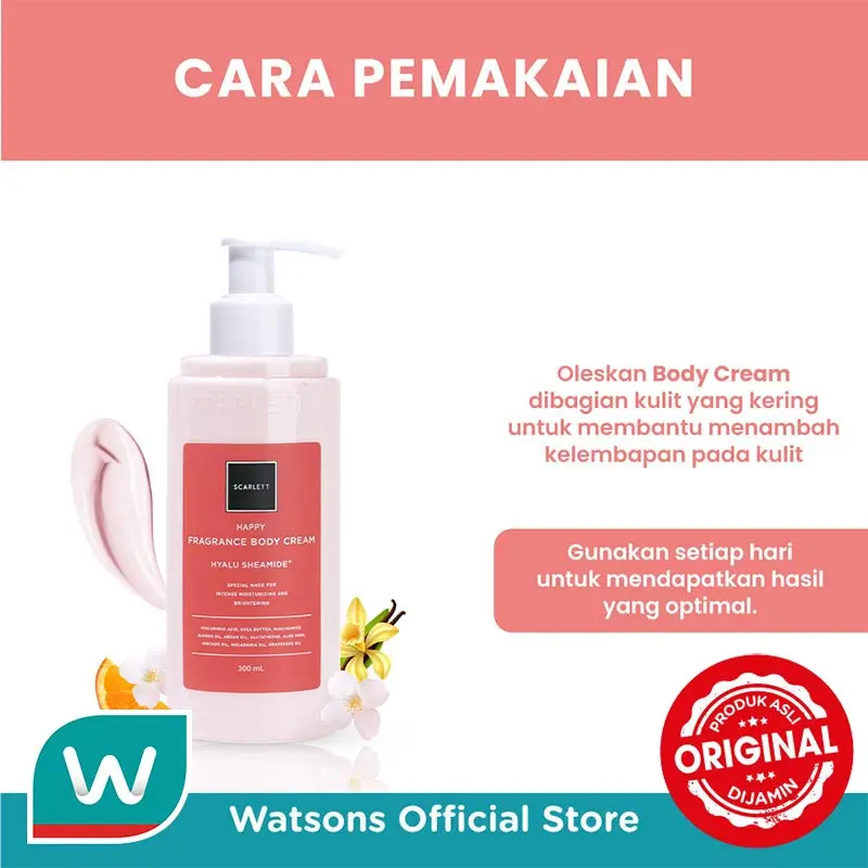Scarlett Body Cream Happy Pink 300 ml 2