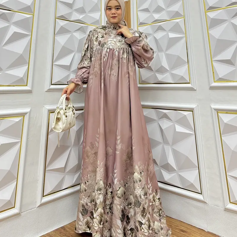 Gamis Lionel Richie Premium  Bahan Super Lembut Adem Mewah Muslim Wanita Nyaman Dress Syari Kancing 1