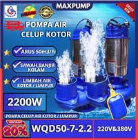 Gambar MAXPUMP Pompa Celup Air Kotor 3 Hp 4 inch Pompa Air Kolam Ikan Empang Tambak / Pompa Irigasi Pertanian 220V - 4INCH-220V dari Poseidonpump Kota Administrasi Jakarta Utara 1 Tokopedia