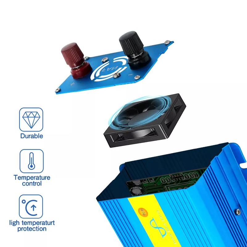 Power Inverter 1000W 2000W Pure Sine Wave 12V dc to ac 240V 2*USB 1