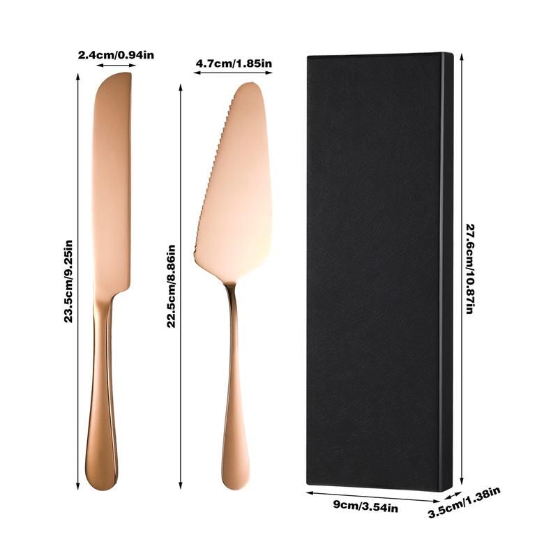 Product Introduction of 2pcs/set Stainless Steel Cake Cutter Pizza Shovel Set 32