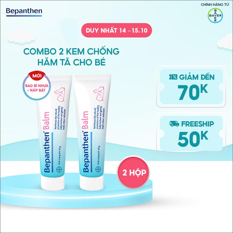 [Kols] Combo 2/3/4 tuýp kem chống hăm Bepanthen Balm dạng kem mỡ 30g/tuýp