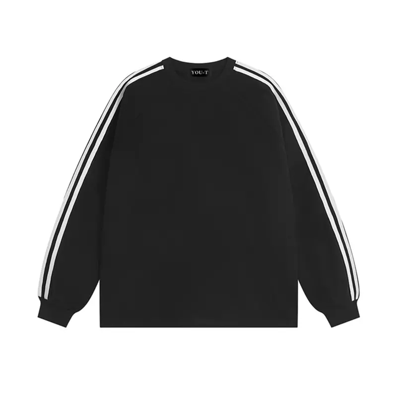 JKTee Sweatshirt Stripes Oversized | Katun Premium Unisex | Model Lengan Panjang dengan Desain Sporty Minimalis | Daily Fashion OOTD | unisex Pria dan Wanita | COD 2