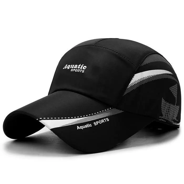 Topi Baseball Aquatic Sport Unisex / Topi Olahraga Outdoor Premium Topi Bisbol - Hitam Senam - Hitam - Hitam