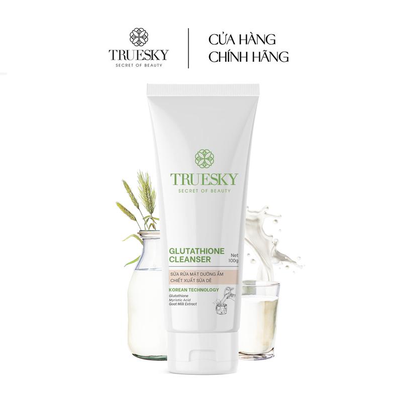Bigsize - Sữa rửa mặt dưỡng ẩm Truesky Glutathione Cleanser chiết xuất sữa dê 100g