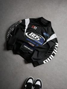Sudadera tipo pulóver de elementos de motocicleta para hombre, ropa de invierno ligera de una pieza, cómoda y elegante ropa casual
