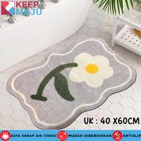 Gambar KEEP MAJU Keset Pintu Wol Kamar Mandi Rumah Multifungsi Bentuk Bunga Hewan Lucu Anti Selip 50*60cm/40*60cm/50*70 - flower life dari Keepmaju karpet official Kota Tangerang 4 Tokopedia