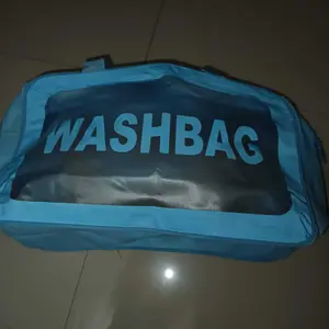 WASHBAG TAS KOSMEIK TRANSPARAN/WASHBAG POUCH WATERPOOF MURAH