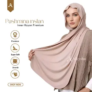 Kerudung Pashmina Meleyot Instan Curve Inner Hijab Rayon Viscose Syar'i