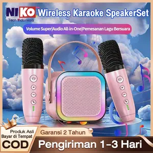 K12 Speaker Bluetooth Karaoke 2Mic Mini Bluetooth Portabel Bluetooth Speaker Microphone Karaoke Set Bluetooth Mini Full bass