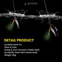 Gambar JEMMY Umpan Metal Jig tungsten 30g/4.7cm Glow in The Dark (GID) Mata 3D Hook Super Kuat Premium MJ100 - A dari JEMMY Indonesia Kota Administrasi Jakarta Barat 5 Tokopedia