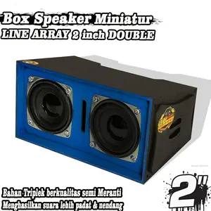 Box Speaker Miniatur Line Array 2 Inch Biru