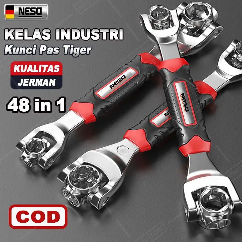 NESO Kunci Pas Tiger 48 in 1 (COD) Universal Wrench Socket Elektronil obeng Kunci Ring Profesional Mobil Motor Serbaguna NT27