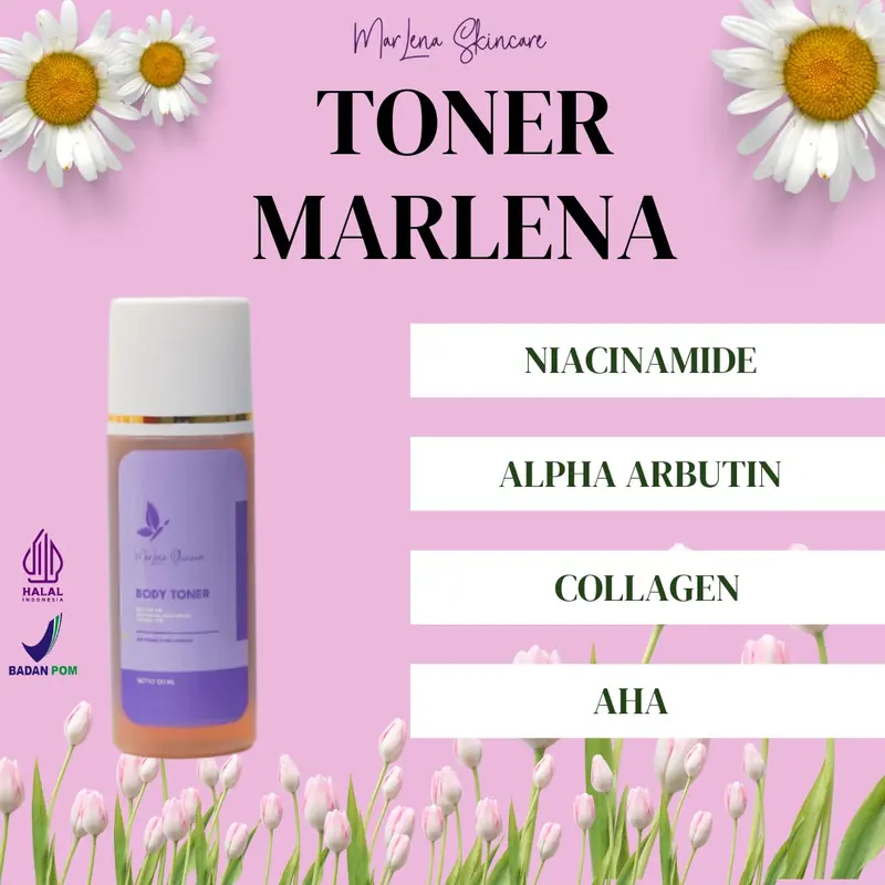 TONER BADAN MARLENA DNA SALMON BPOM FREE KAPAS BUNDLING 2 PCS  Mencerahkan 5