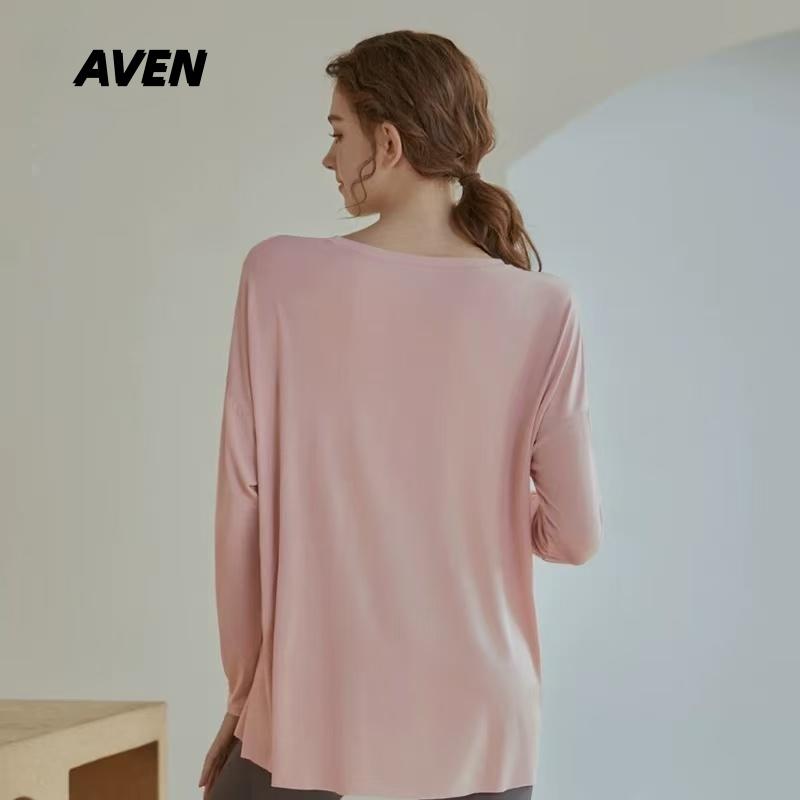 Venna Top Kaos Olahraga Wanita Lengan Panjang Sport Oversize T-Shirt Atasan Baju Olahraga Jogging Padel Gym Lari Yoga Pilates -06