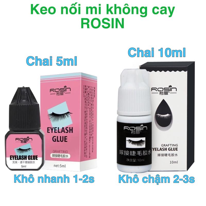 Keo nối mi không cay ROSIN 5ml khô nhanh dành cho người mới tập nối hoặc tự nối mi dụng cụ nối mi