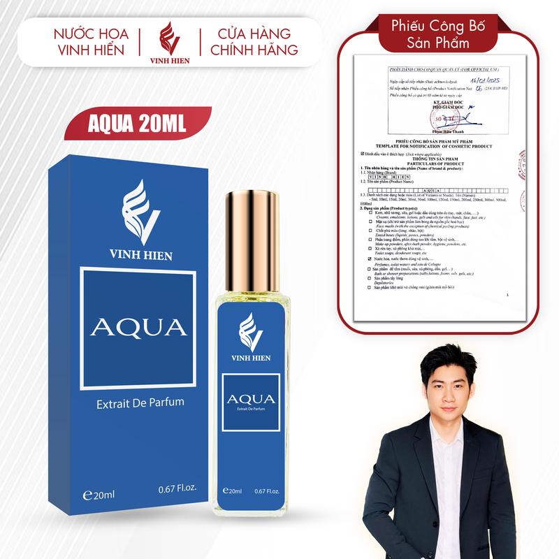 Nước Hoa Nam AQUA 20ml Extrait De Parfum - V VINH HIEN - xịt thơm cosmetic