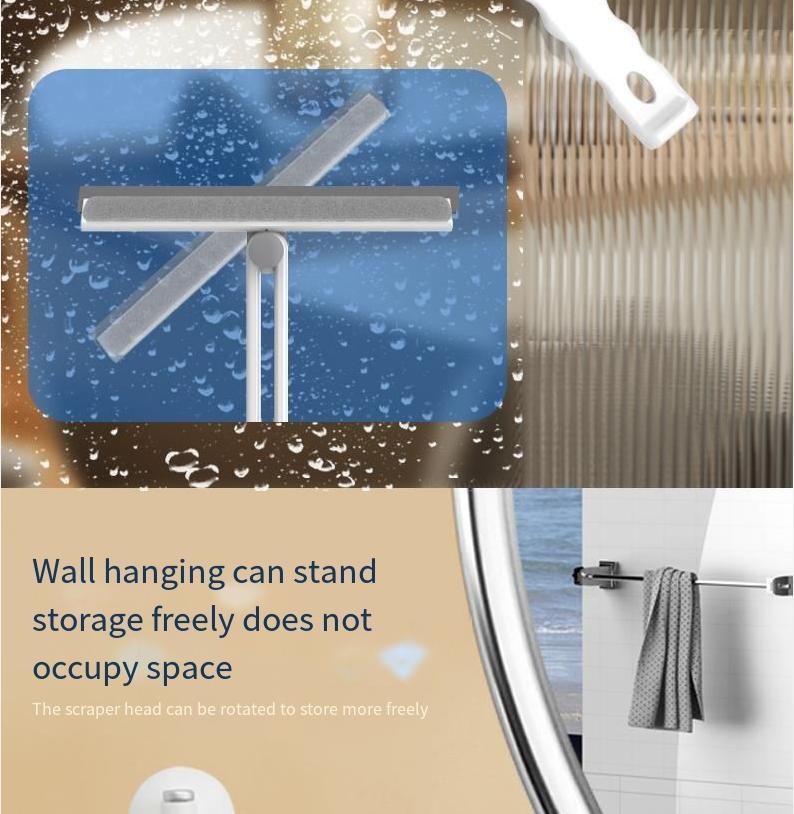 Product Introduction of Dụng Cụ Vệ Sinh Cầm Tay Có Thể Gập Lại Dụng Cụ Cạo Kính, Chổi Lau Gương Phòng Tắm Đa Chức Năng, Cần Gạt Nước Kính Xoay 360 ° 15