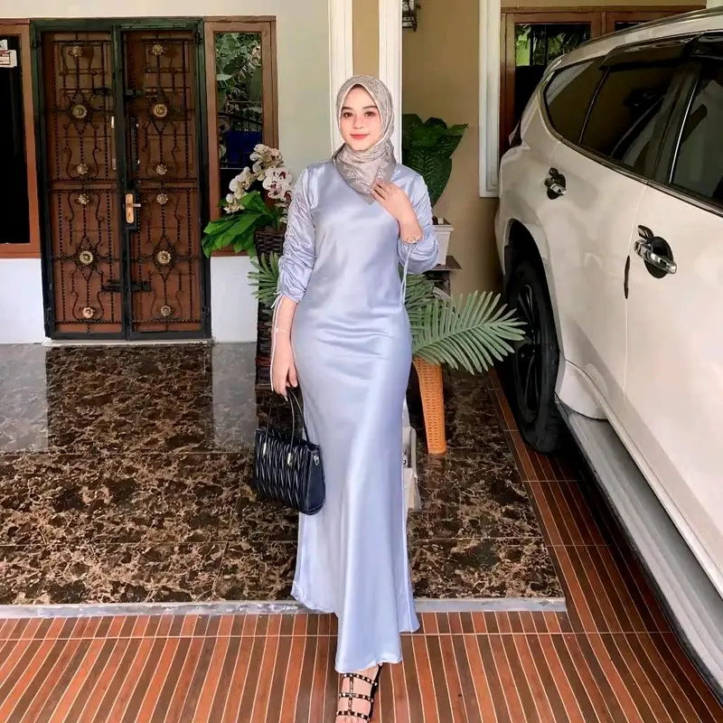 Dress Darla Silk Satin Velvet Terbaru Dress Kondangan Wanita Bridsmeid//Dress Lebaran Kekinian 7
