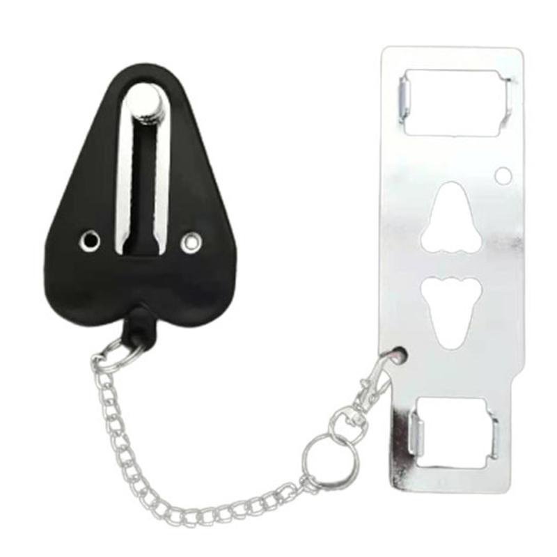 Product Introduction of Portable Door Lock Double Hole Security Door Locker Travel Lockdown Lock Latch Door Lock Security Devices 1
